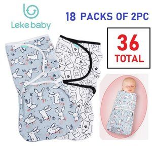 SWADDLE WRAP BLANKETS 2PKS 0-3 MOS